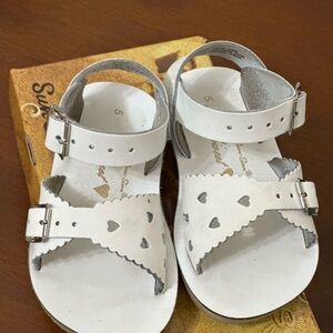 Salt Water Sandals by Hoy White Kids Sandals